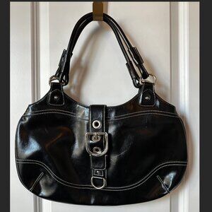 Vintage Y2K Nine West Black Soho Hobo Bag